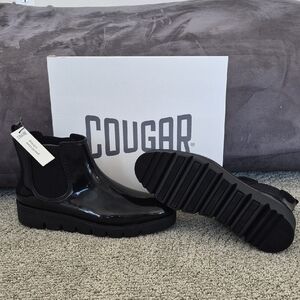 Cougar Shiny Black Chelsea Boots